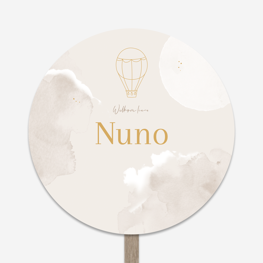 Tuinbord Wolkjes Luchtballon Trendy