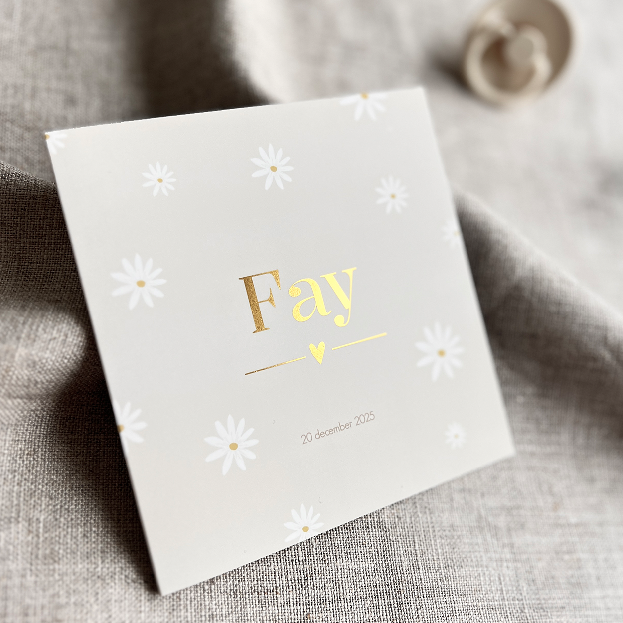 Geboortekaartje Meisje Madeliefje Bloemetjes