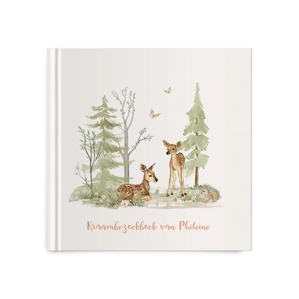 Kraambezoekboek hertjes bosdieren