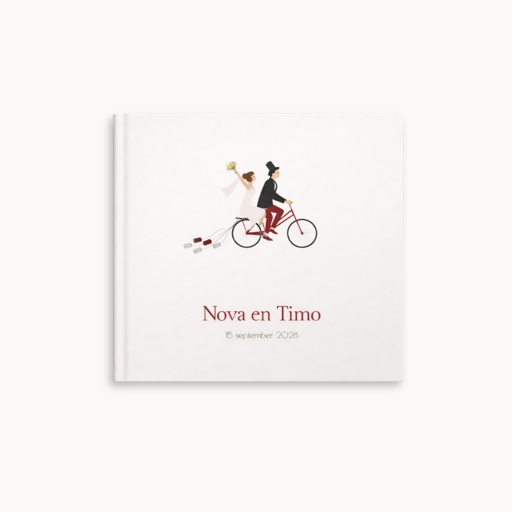 Gastenboek bruidspaar fiets