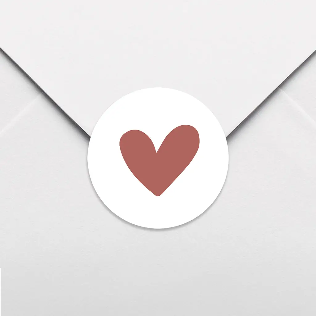 Sluitsticker hartje - per 25 stuks