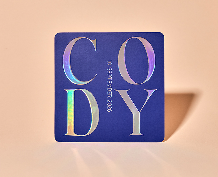 Geboortekaartje 4 letters jongens