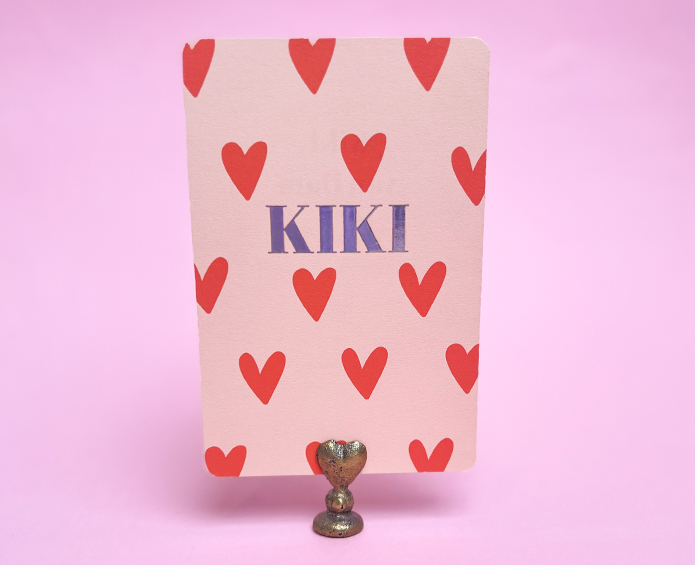 Geboortekaartje hartjes roze & rood