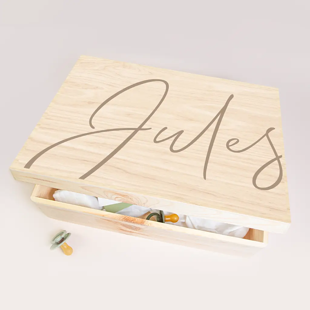 Memorybox minimalistisch met naam