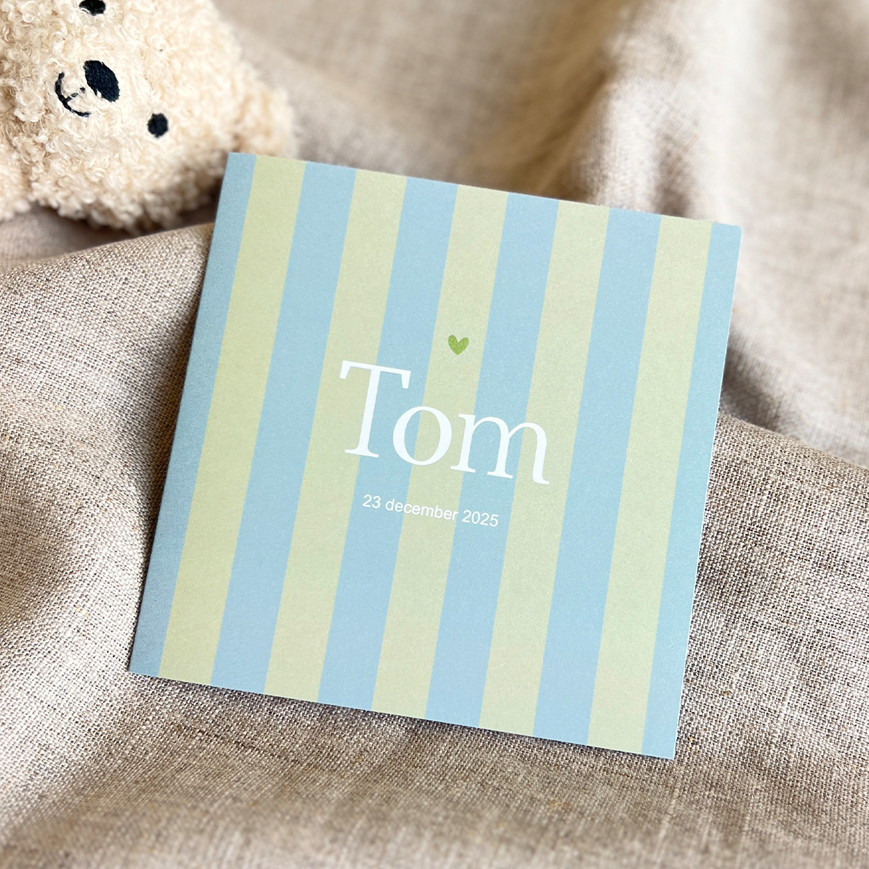 Geboortekaartje Jongen Strepen Hip 