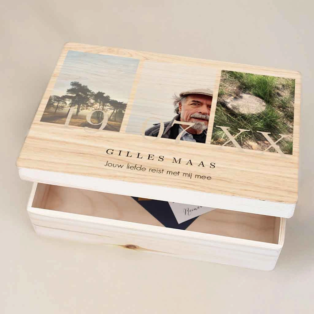 Memorybox met naam en foto als eerbetoon aan je dierbare