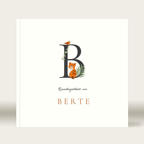 Kraambezoekboek typografie kat