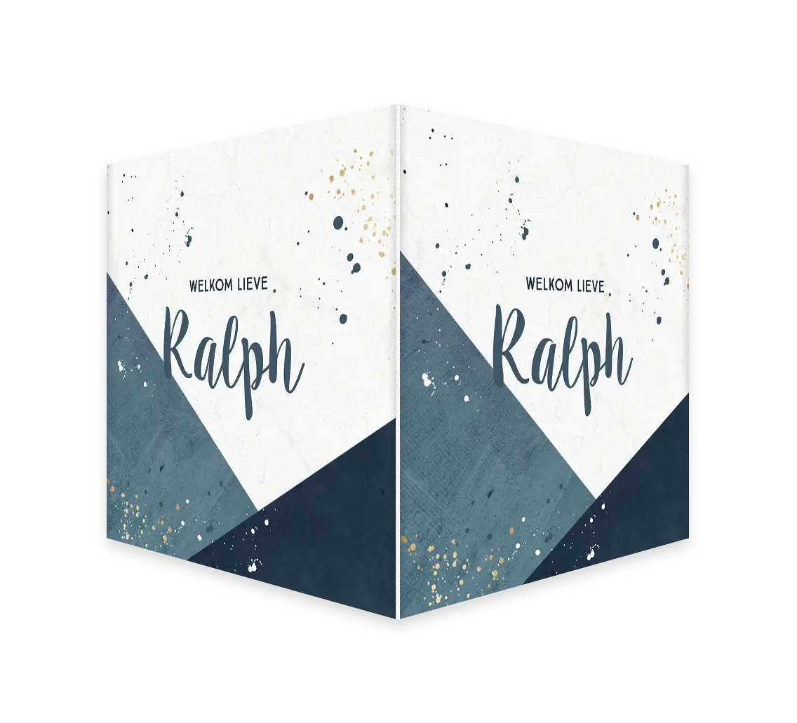 Geboortebord met geometrische vlakken