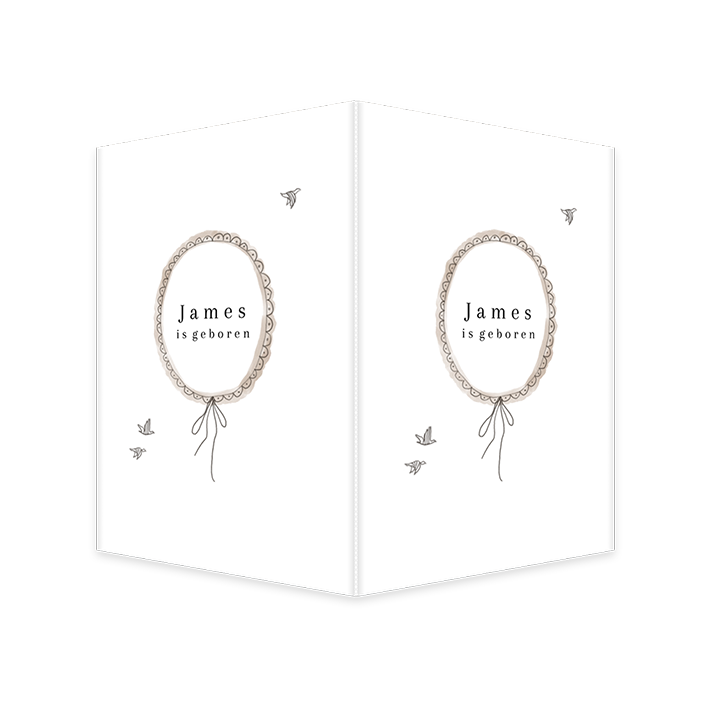 Raambord met getekende vogeltjes en schattig kader