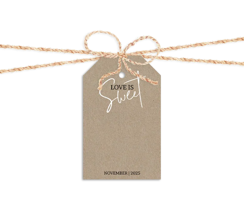 Geschenkanhänger im Kraft-Look Gastgeschenke