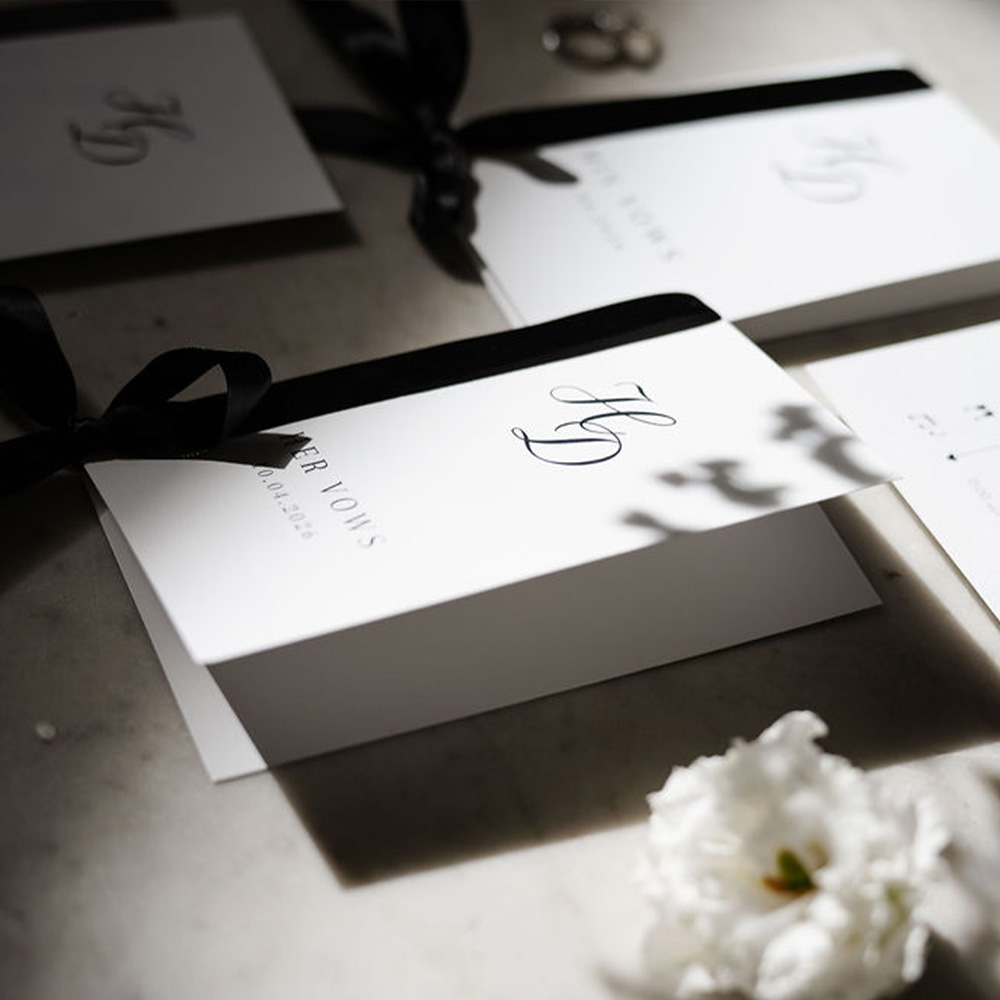 Geloftenboekje bruiloft classic monogram her vows