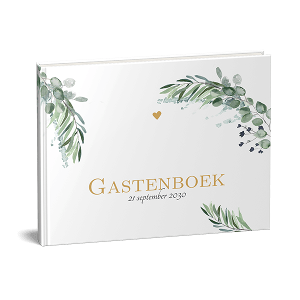 Liggend gastenobek met eucalyptustakjes 