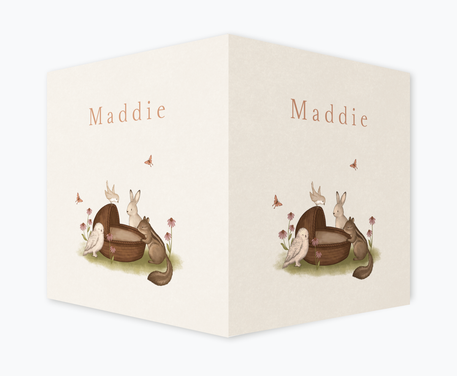 Raambord bosdieren bij wiegje 