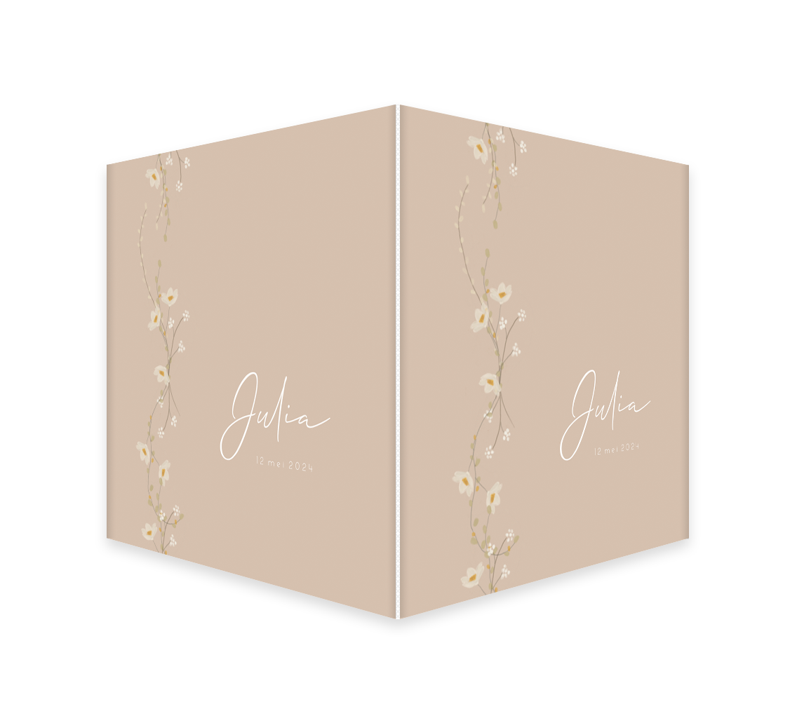 Raambord meisje met bloemenslinger