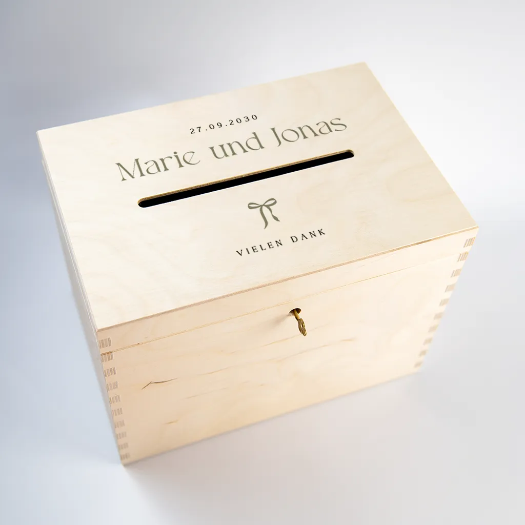 Kartenbox Hochzeit mit Schleife