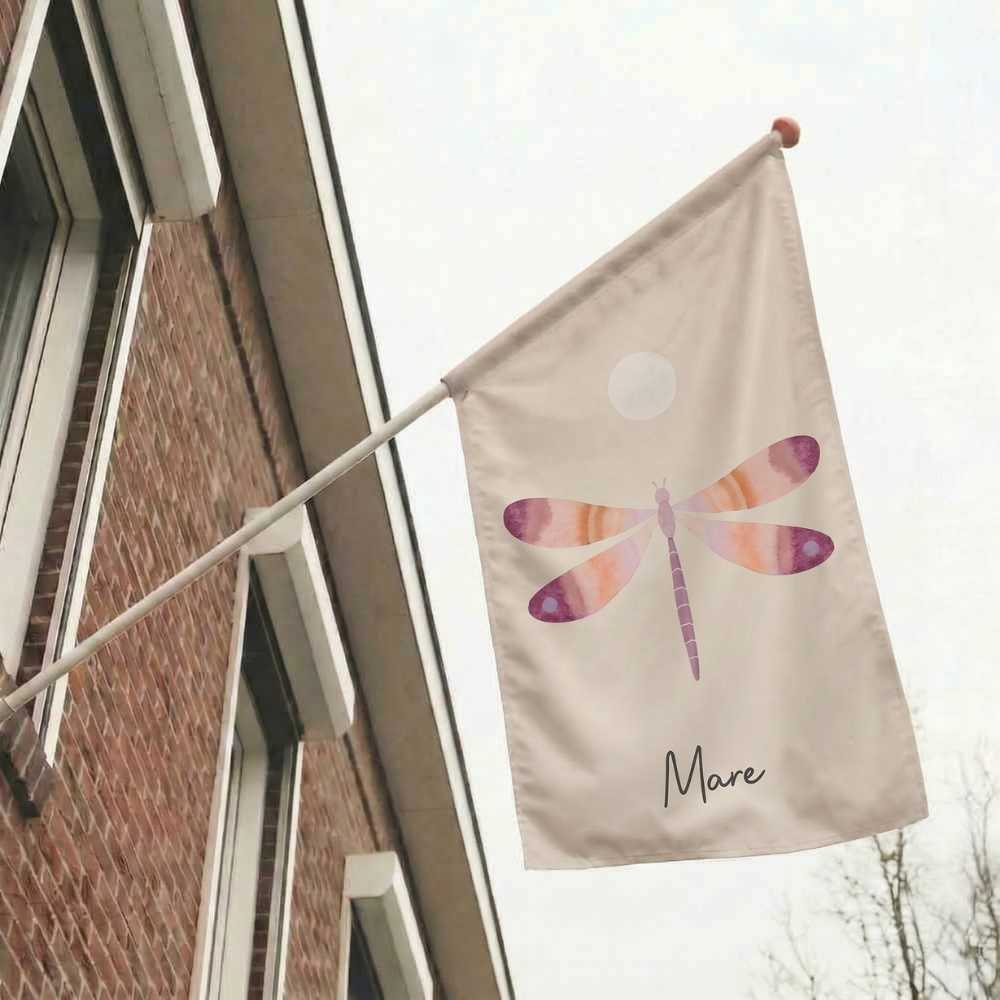 Geboortevlag meisje libelle maan