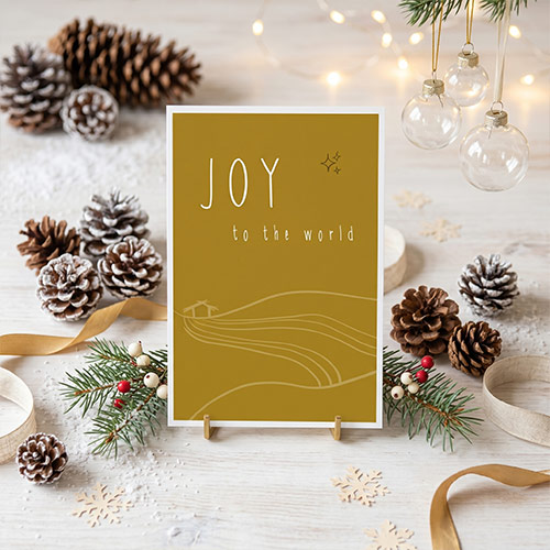 Kerstkaart Joy to the world