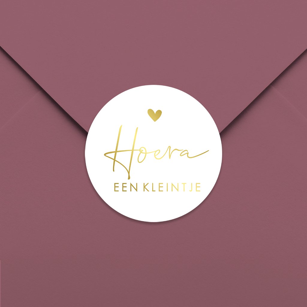 Sluitsticker met goudfolie