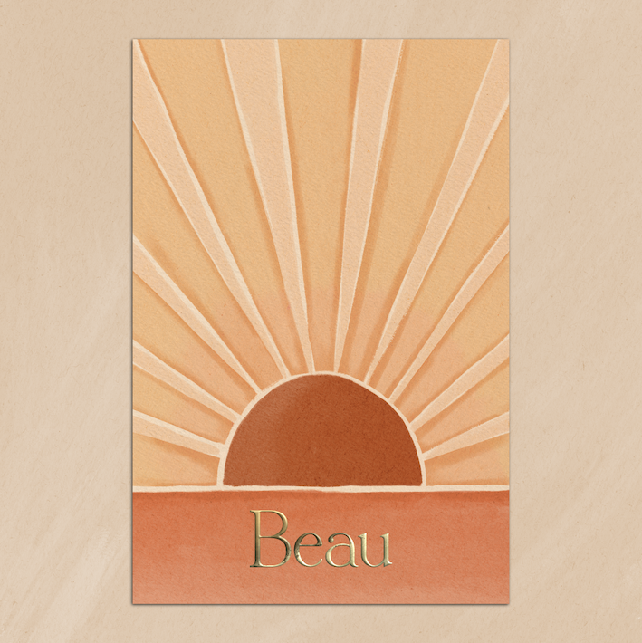 Geboortekaartje Zonnestralen Terra Oranje