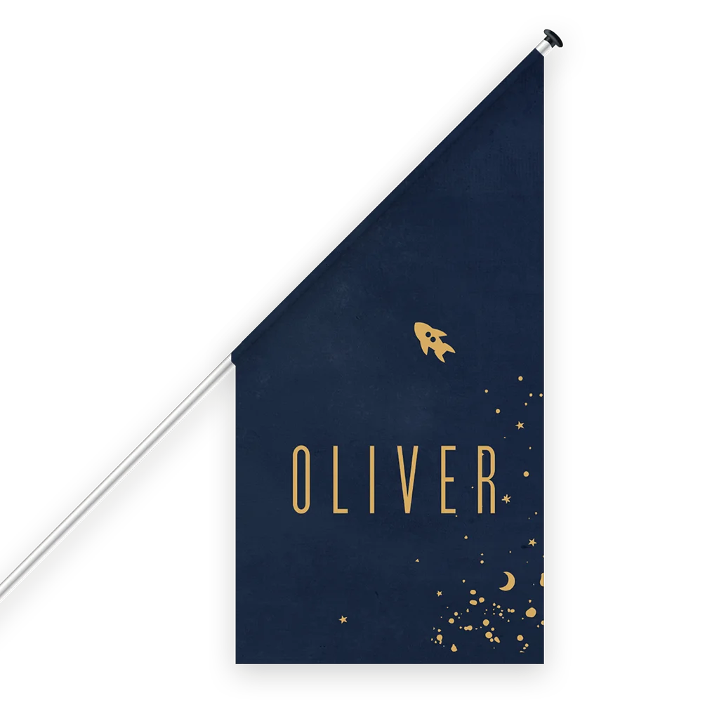 Geboortevlag met sterren en spetters