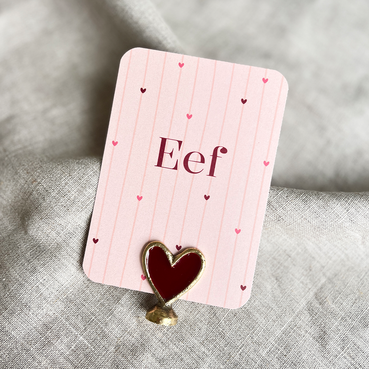 Geboortekaartje Meisje Streepjes Hartjes 