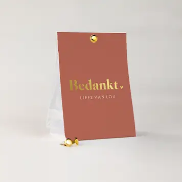 Tentkaartje Minimalistisch van goudfolie voor unisex