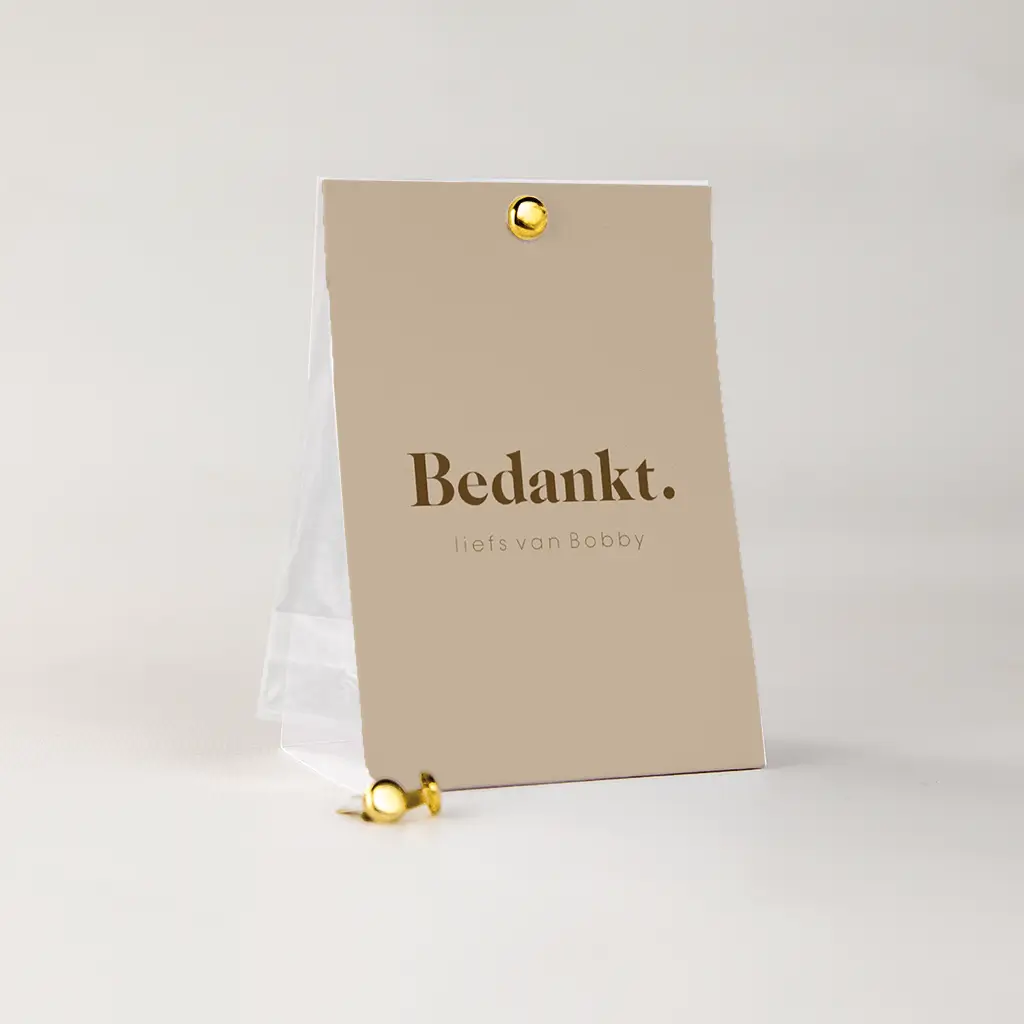 Doopsuiker snoepzakje mokka kleur