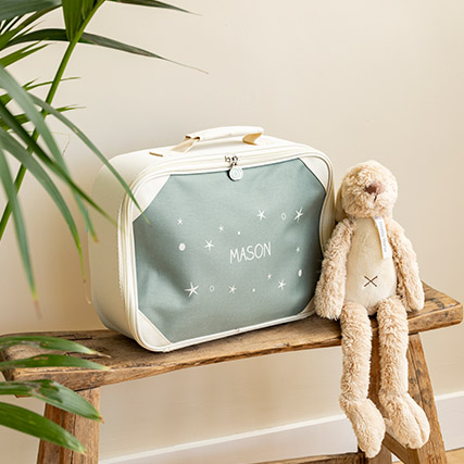 Koffertje met naam en sterren