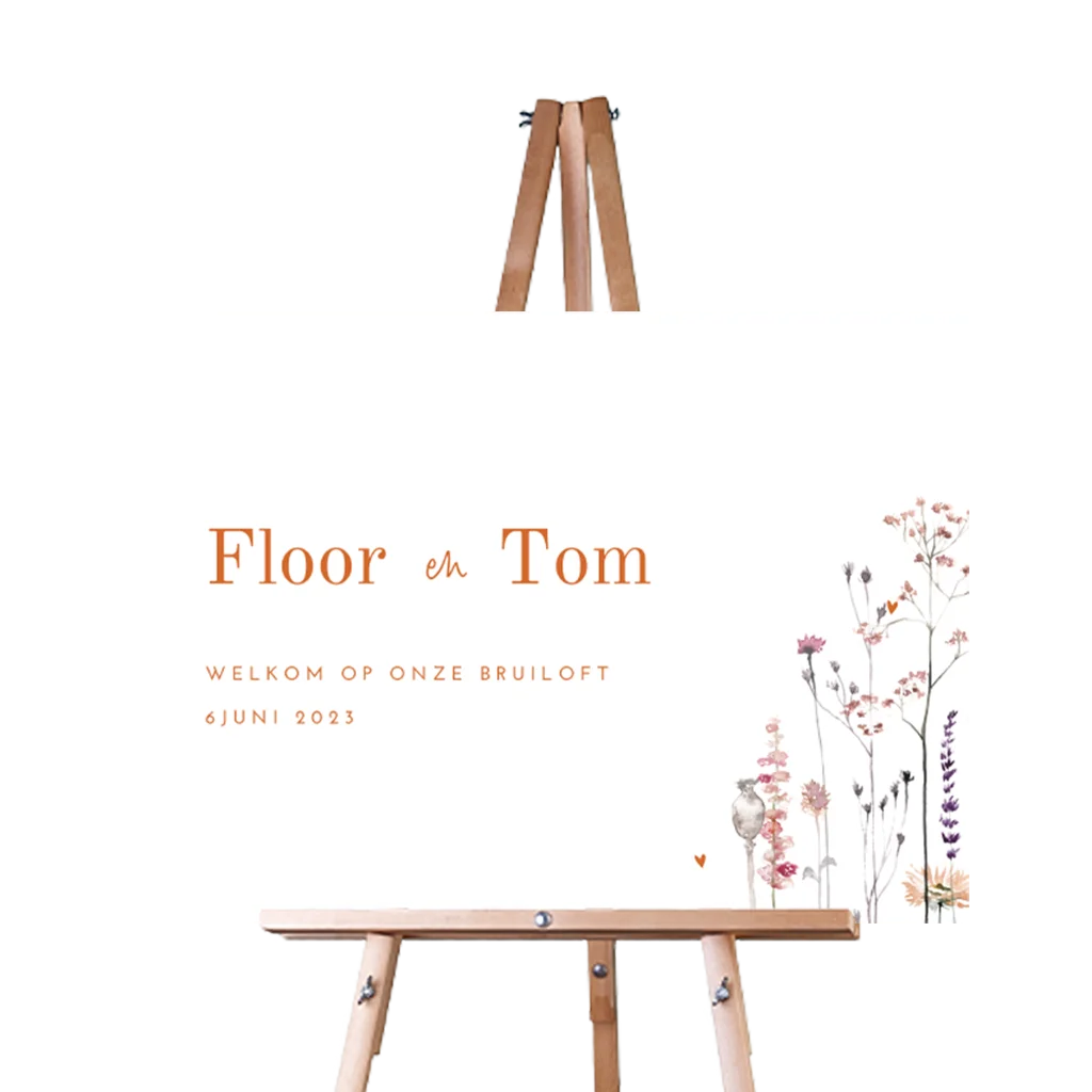 Stijlvol bruiloftsbord met droogbloemen