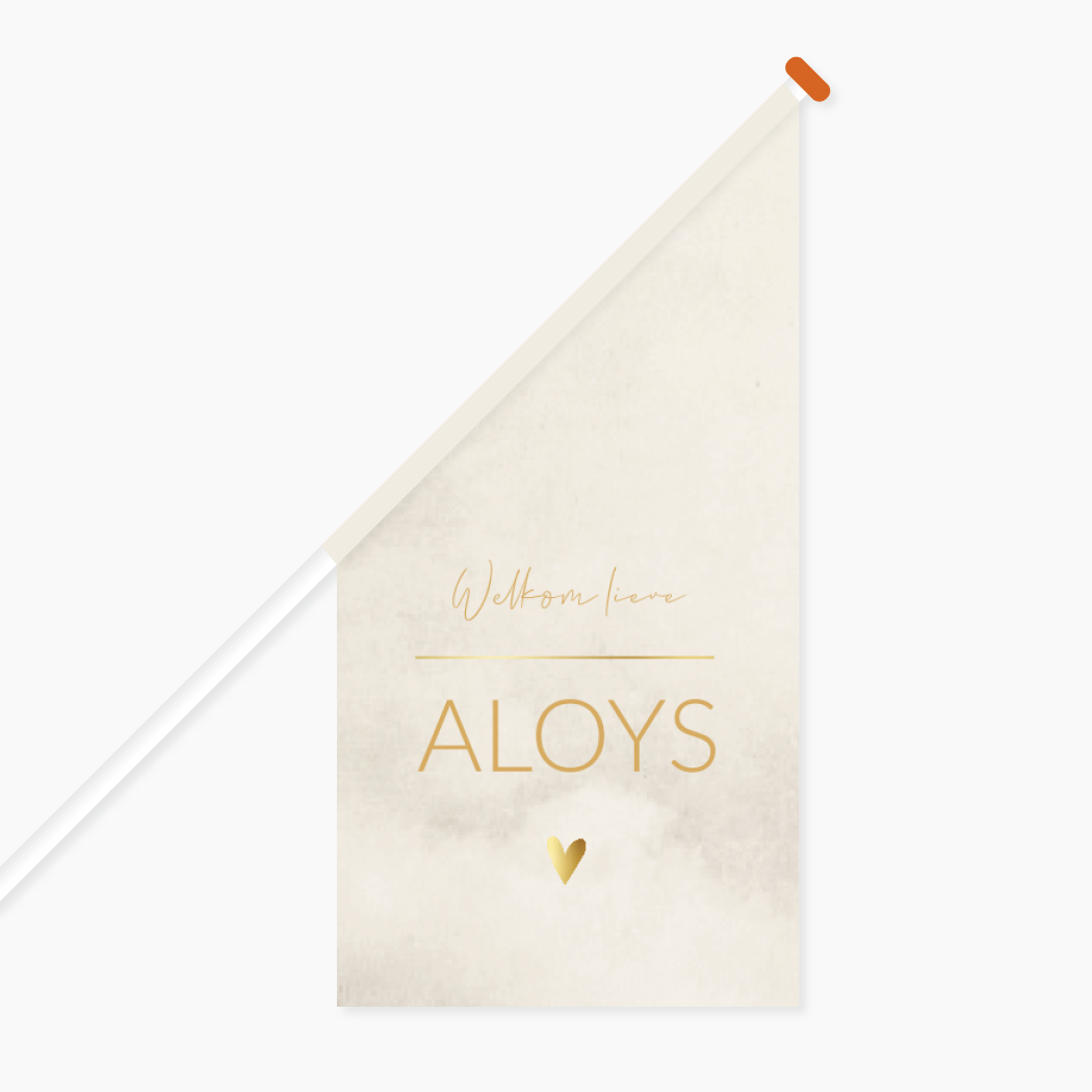 Vlag L Stijlvol Beige Goud