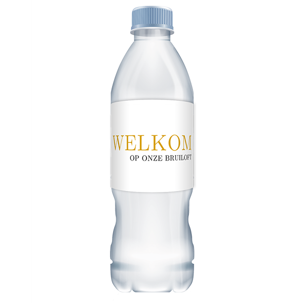 Sticker voor flesje bruiloft