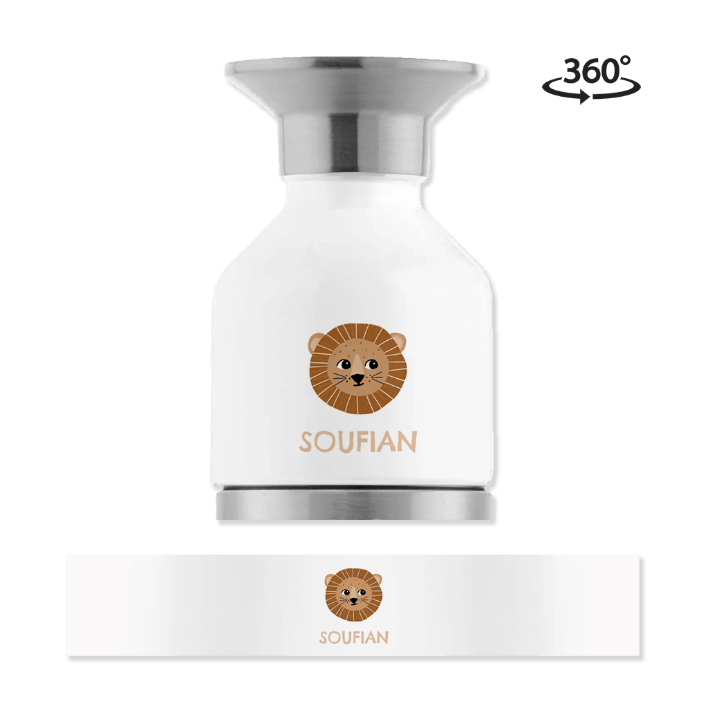 Dopper steel MINI met naam en leeuwtje