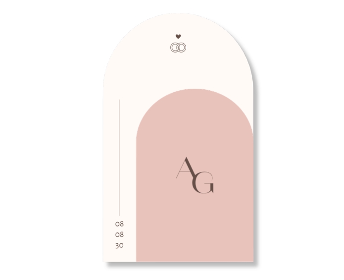 Trouwkaart Stapelkaart Minimalistisch Guido Annelien