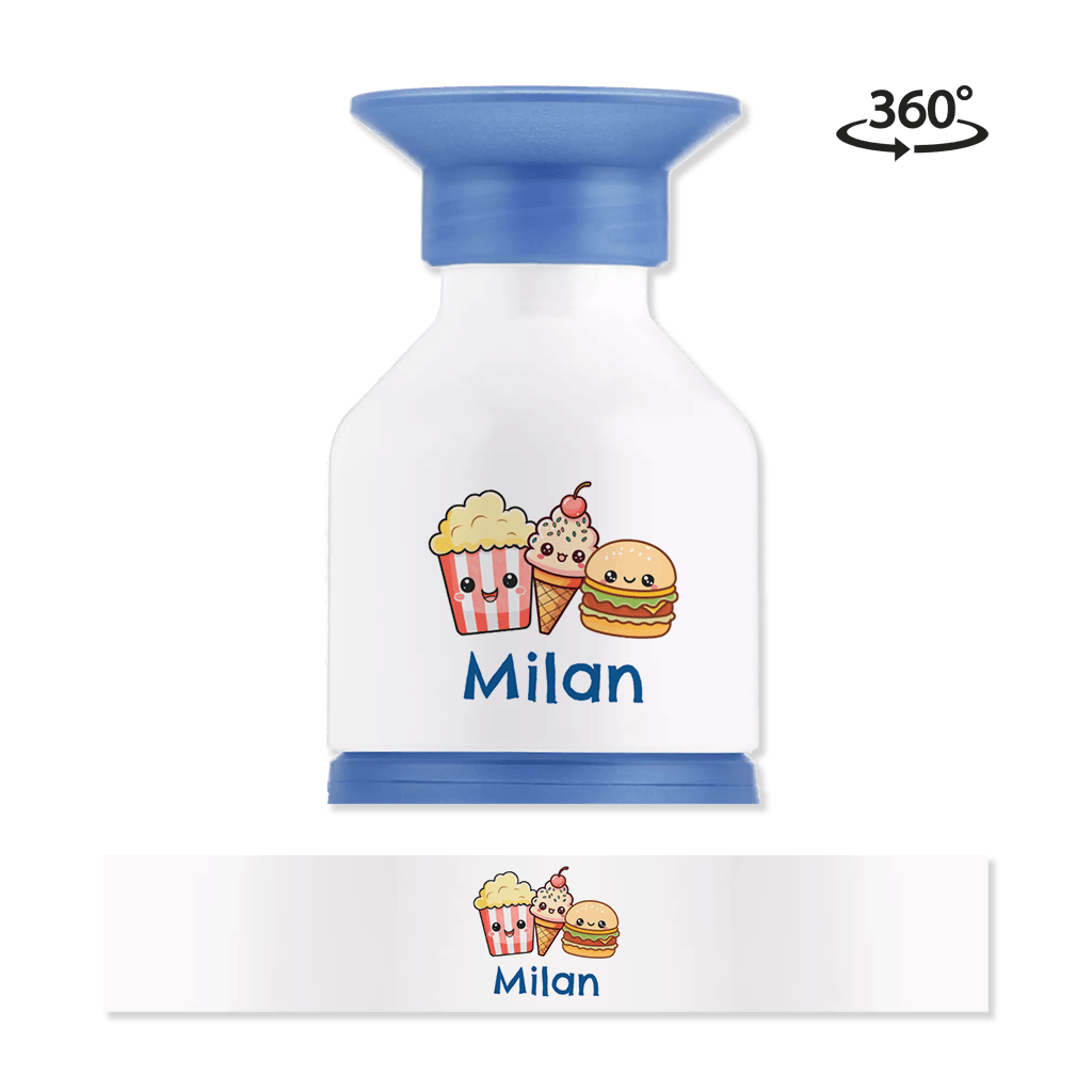 Dopper drinkfles met vrolijke Kawaii illustraties en naam