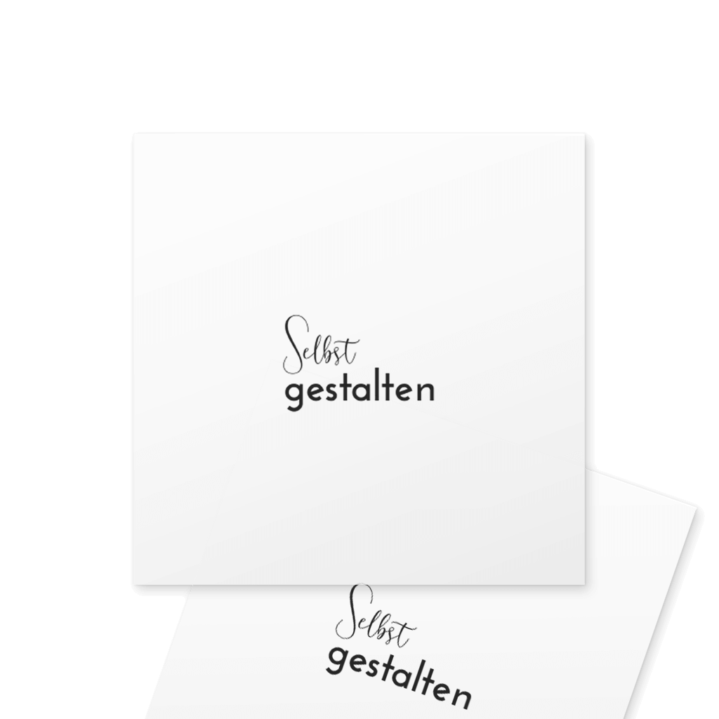 Hochzeitskarte einfach, quadratisch Transparentpapier