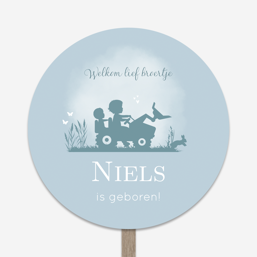 Tuinbord Traptrekker Broertjes Vlindertjes Blauw