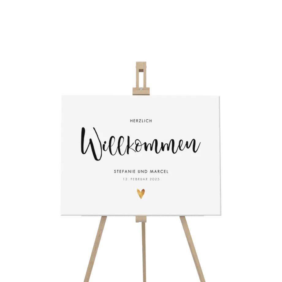 Willkommensschild Herz