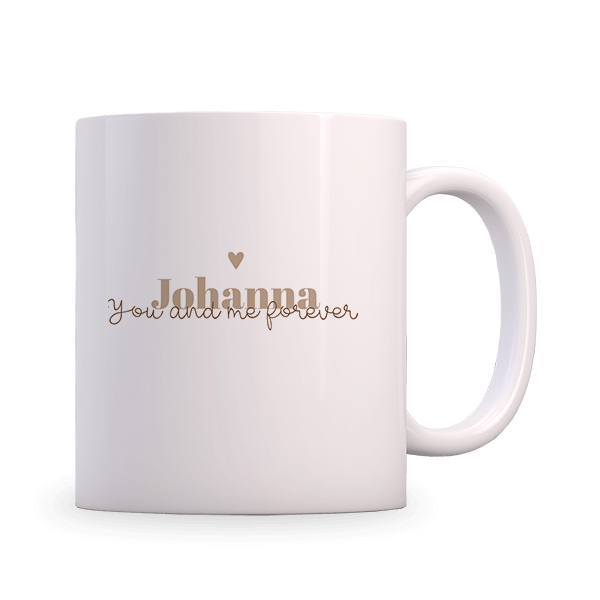Personalisierte Tasse You and Me, Hochzeitsgeschenk