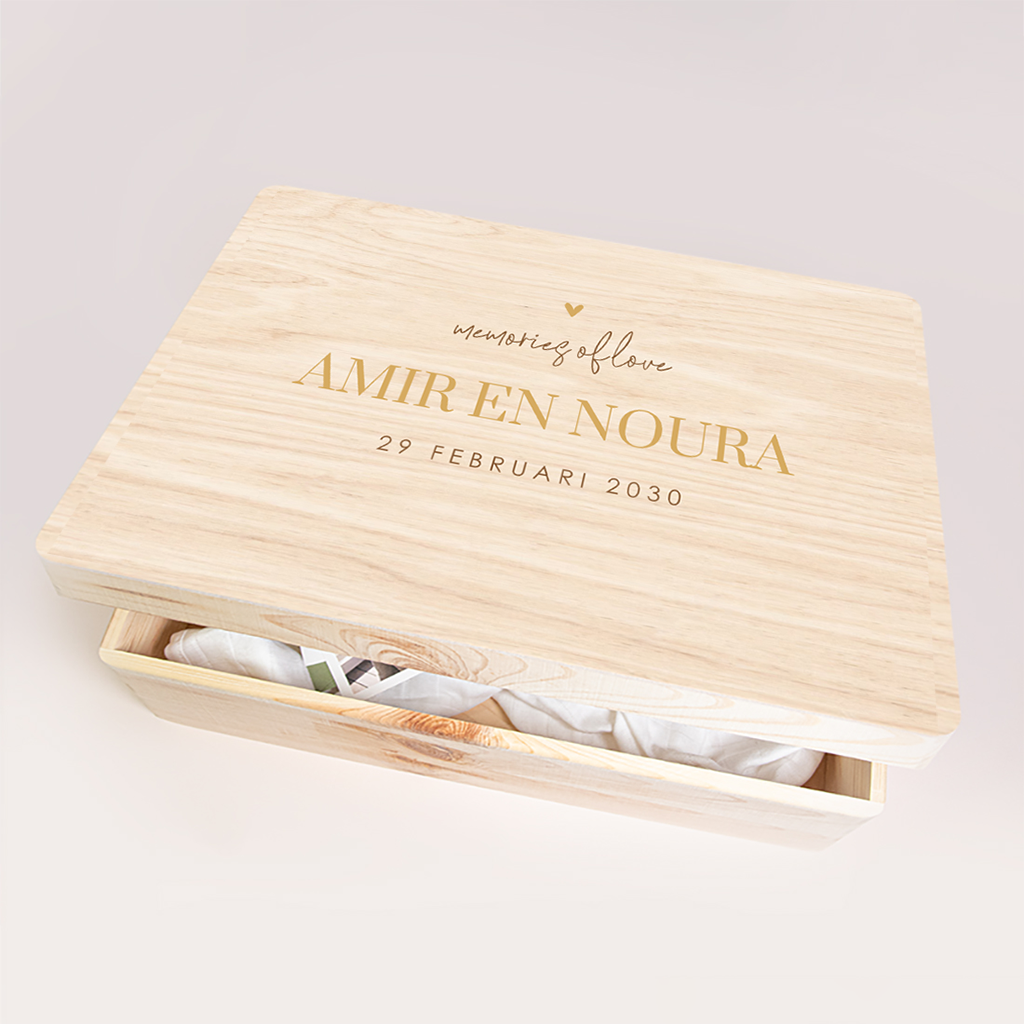 Stijlvolle memorybox bruiloft