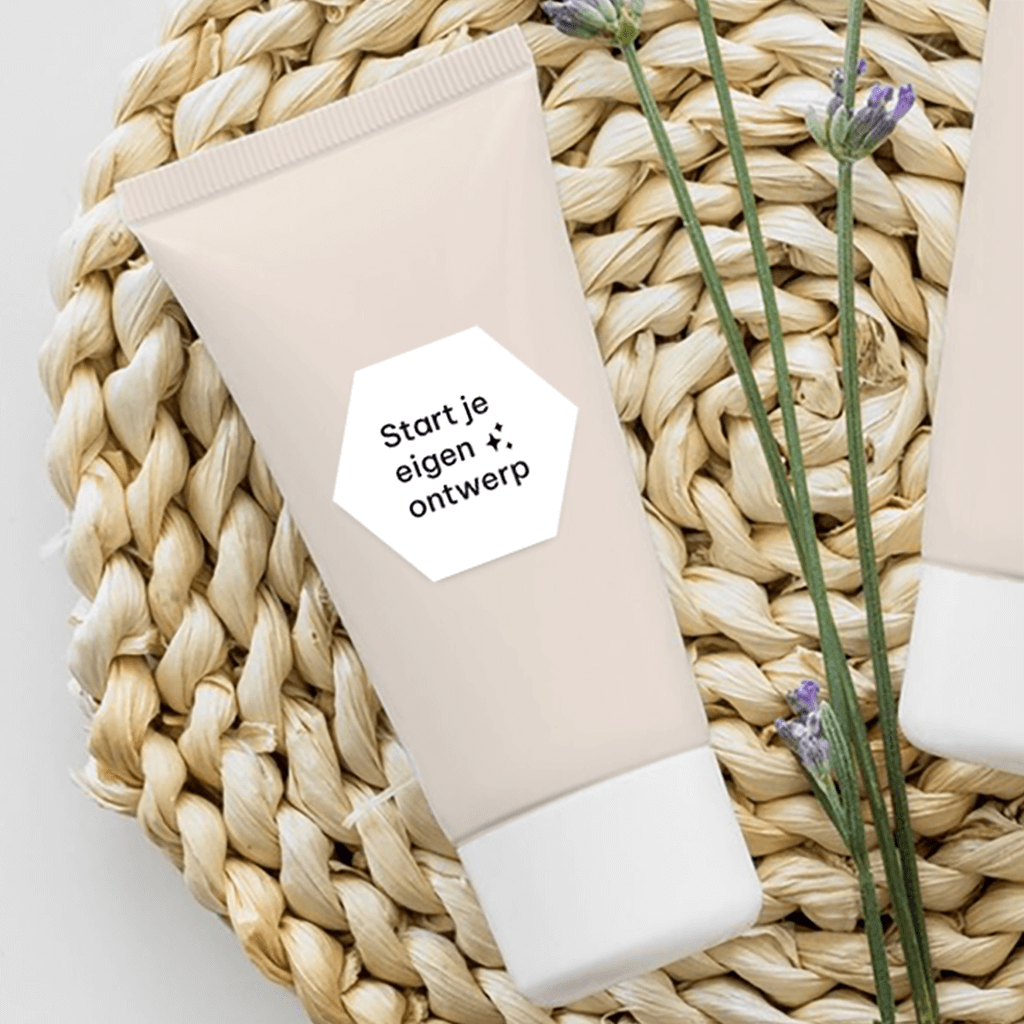 Hexagon doopsuiker sticker zelf maken 