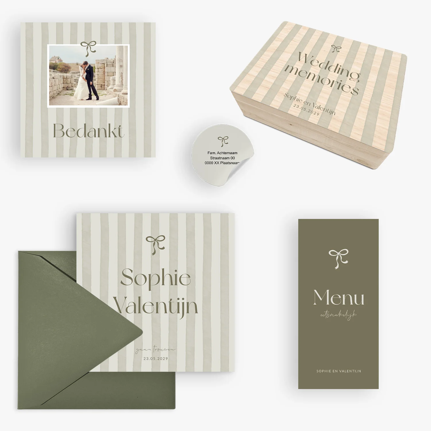 doorlink trouwkaarten set sweetly tied