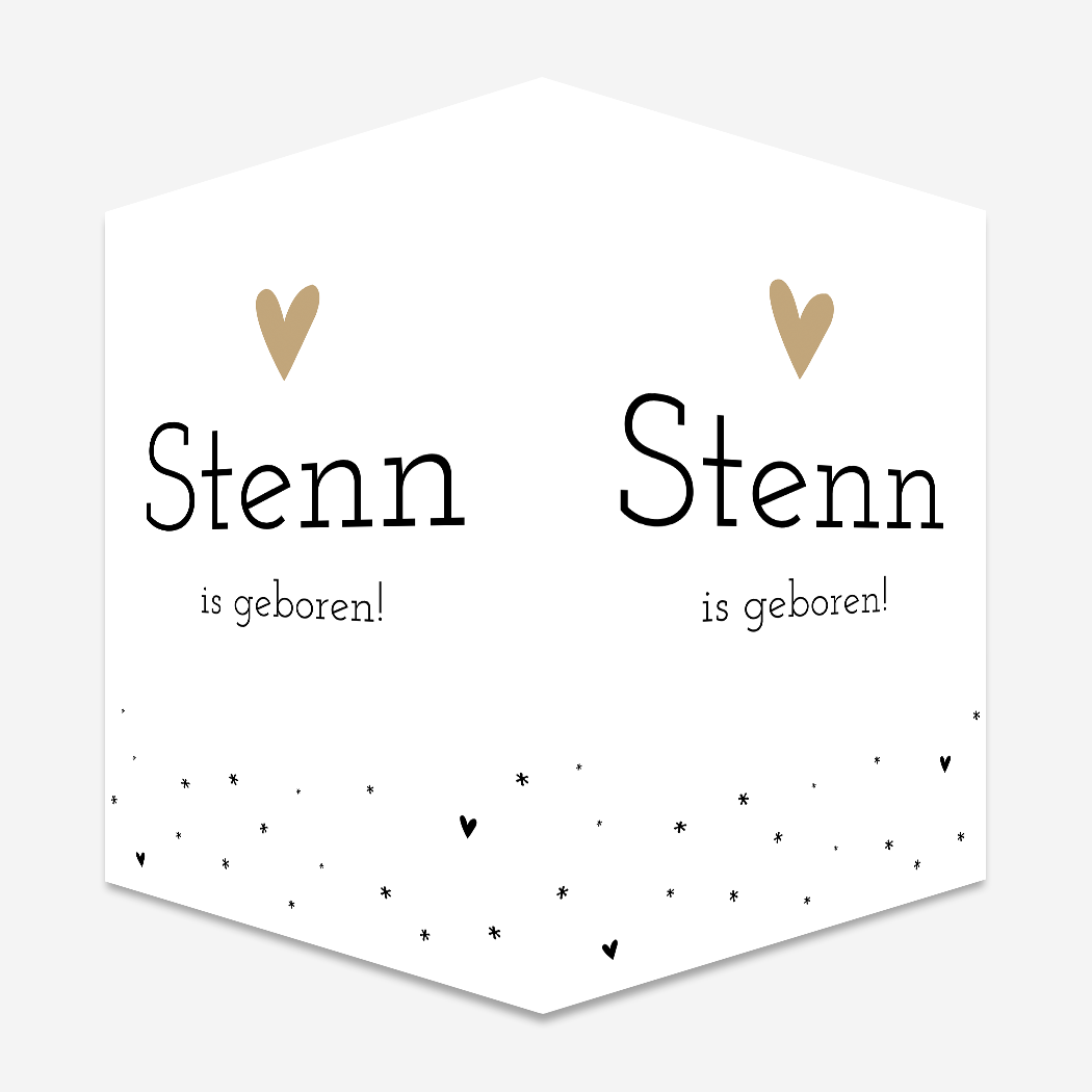 Raambord XL Wit Bruin Hartje