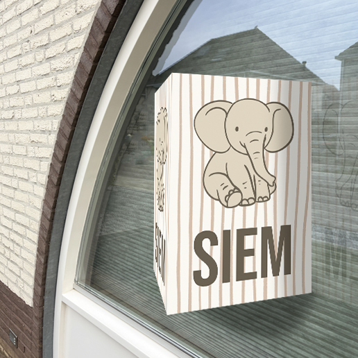 Raambord olifant met strepen