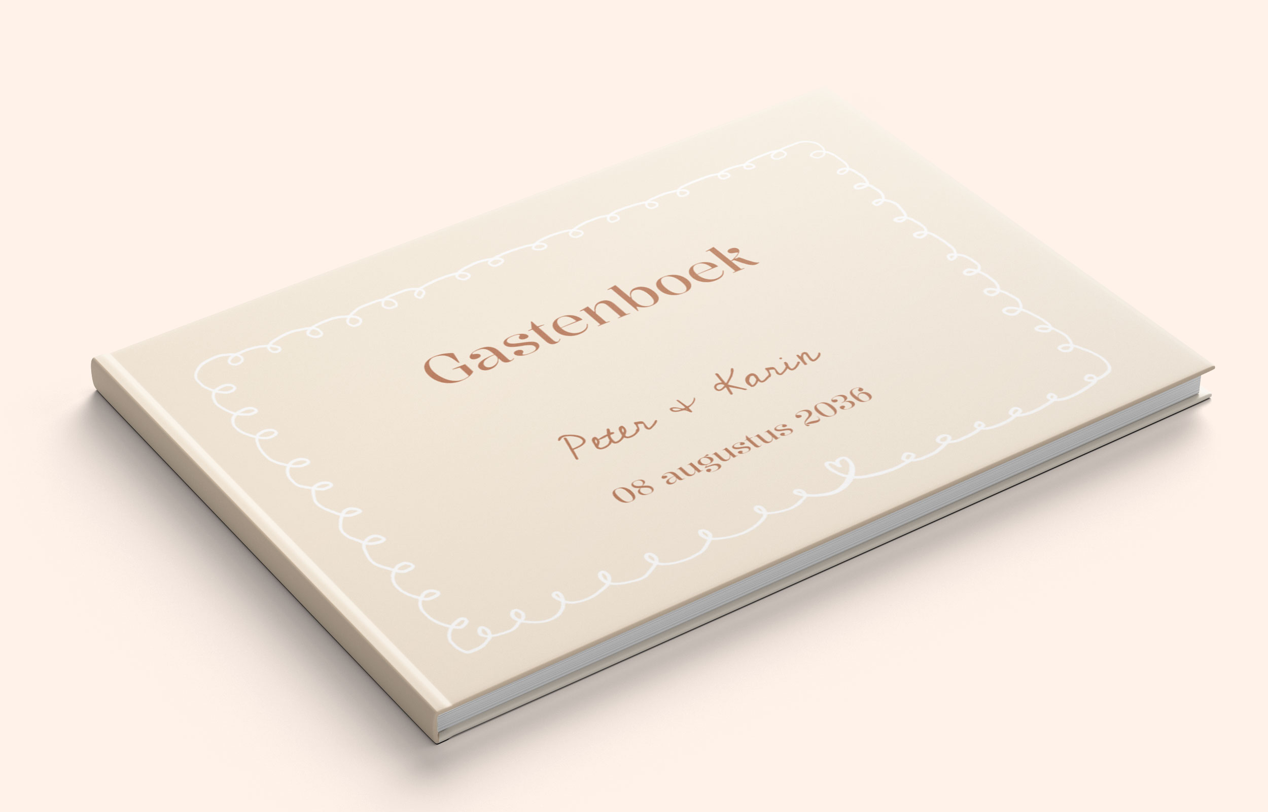 Gastenboek bruiloft liggend A4