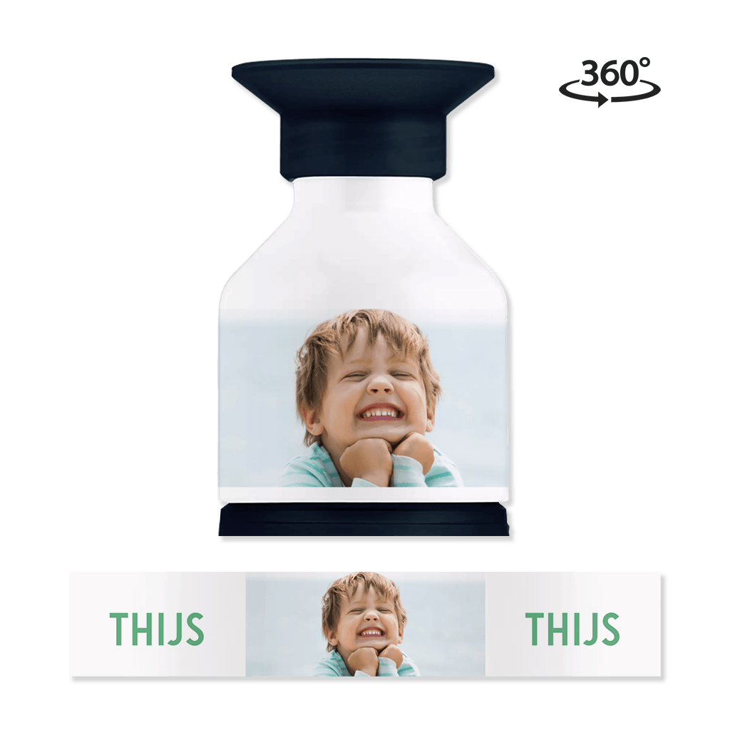 Dopper waterfles met naam en foto