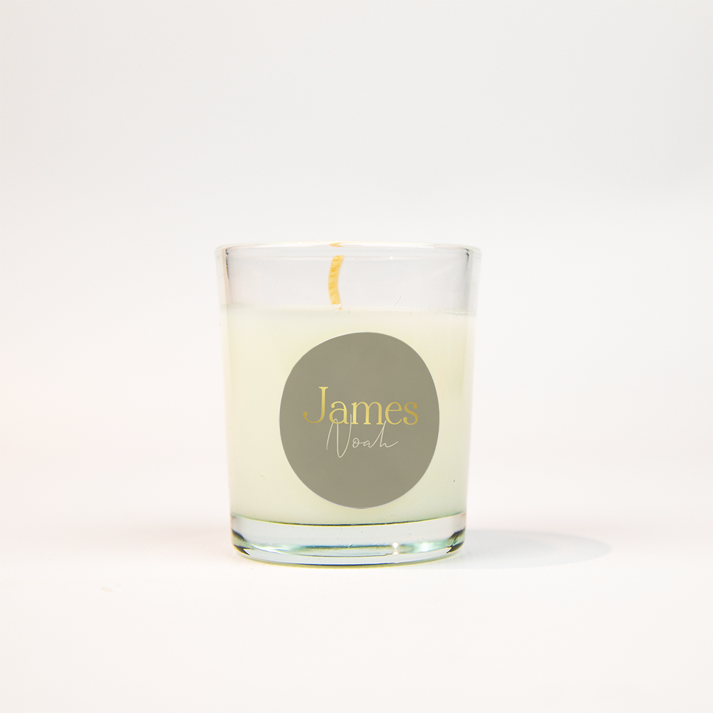 Prachtige naamsticker met goudfolie - per vel