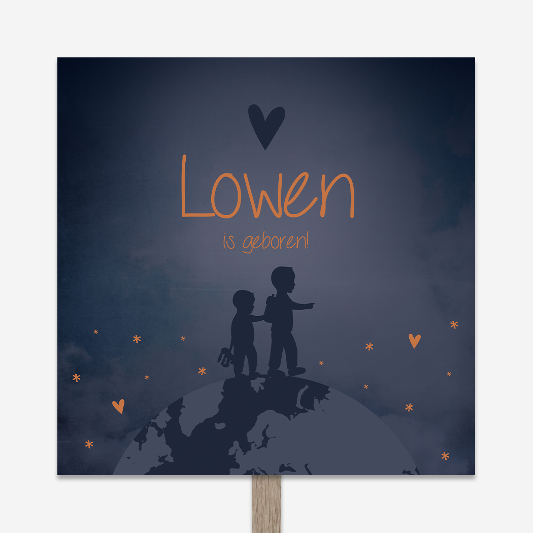 Tuinbord Donkerblauw Wereldbol Kinderen