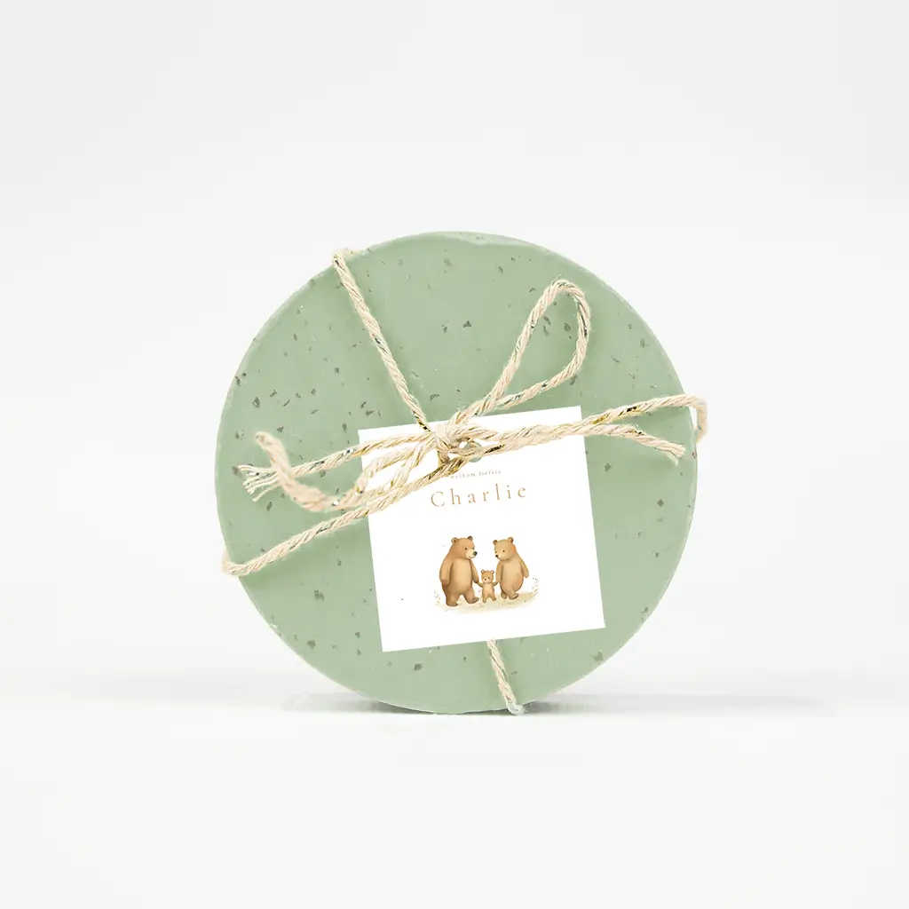 Labeltje doopsuiker met berengezin - per 16 stuks