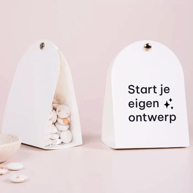 Doopsuiker tentkaartje met ronde hoeken zelf maken