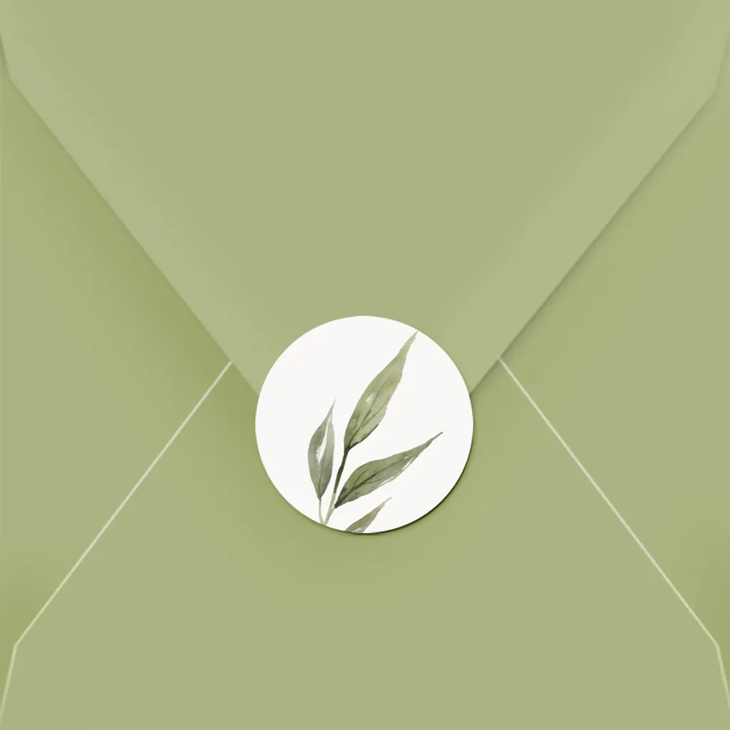 Sluitsticker bruiloft botanisch